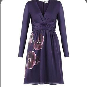 Altuzarra Purple Plum Orchid Satin Midi dress Size 2‎